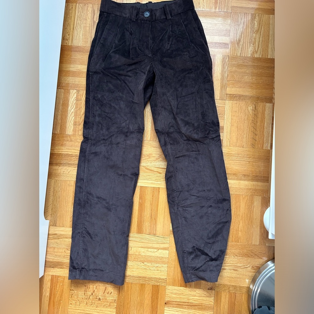 Aritzia corduroy pants in dark brown
